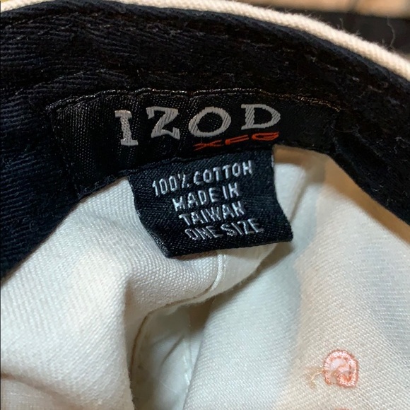 IZOD Cream Strap-Back Dad Baseball Cap - Picture 6 of 6